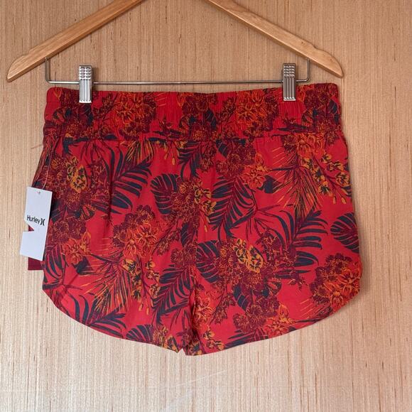 Hurley 3" Shorts Pink Floral Swim Exercise Running Size Small - Picture 2 of 5